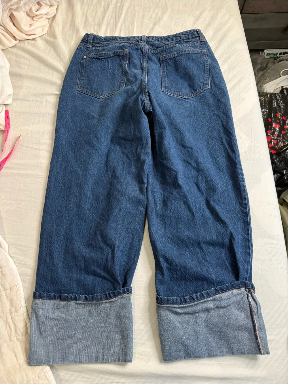 High-Rise Wide-Leg Women’s Jeans in Dark Blue